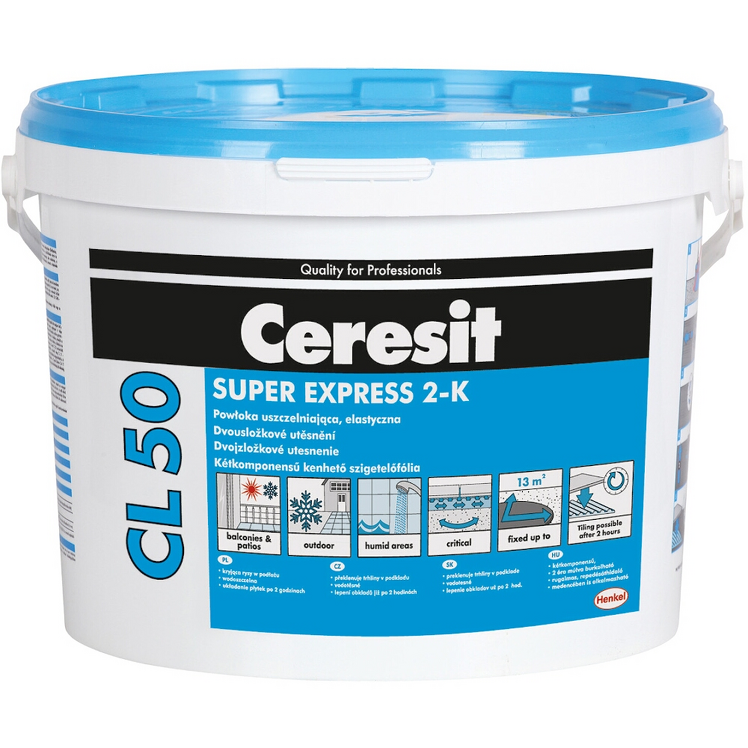 Elastyczna powłoka uszczelniająca CERESIT CL 50 „SUPER EXPRESS 2-K” 12,5 kg